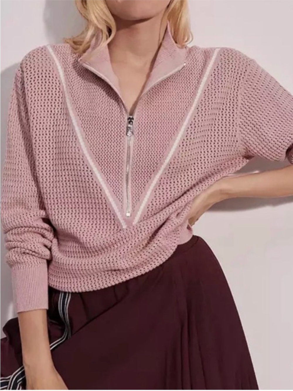 Varley Calva Knit - Pale Mauve